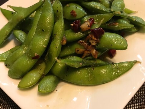 おつまみに！枝豆のペペロンチーノ